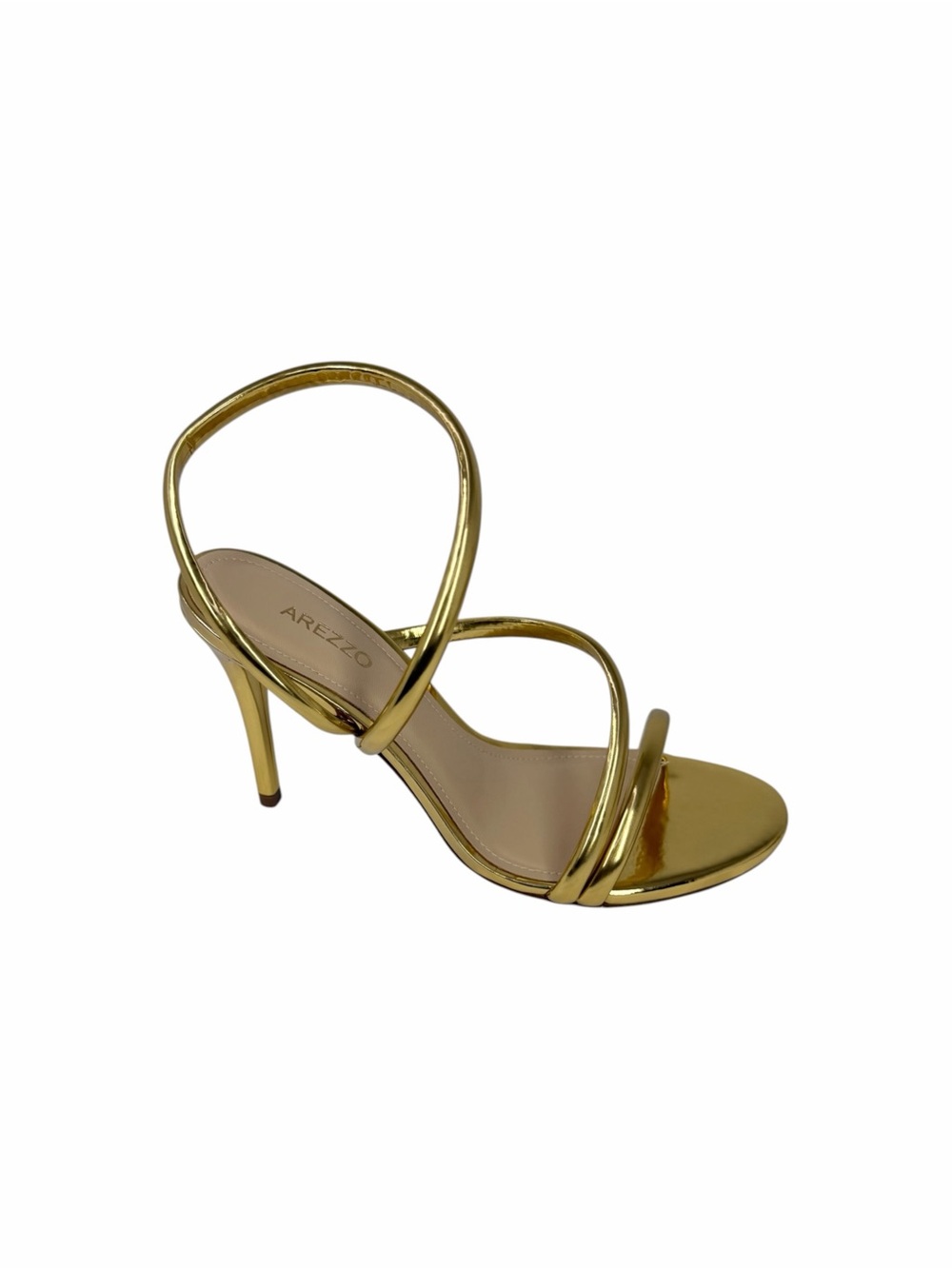 Arezzo Women's Mikayla High Stiletto Sandals Gold Sze 8B